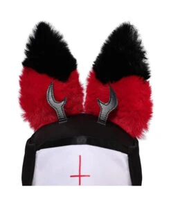 Nun Headscarf With Red Fur Ears Halloween Costume Accessories 11 Nun Headscarf With Red Fur Ears Halloween Costume Accessories -Accessories Shop Alastor20Hazbin20Hotel20Black20Nun20Headscarf20Cosplay20Hat20Accessories5 700x823 1