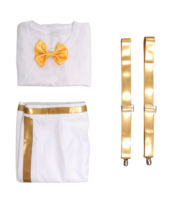 1970s Retro Disco Golden Strip Prom Suit Men Halloween Costume 8 1970s Retro Disco Golden Strip Prom Suit Men Halloween Costume - Image 6