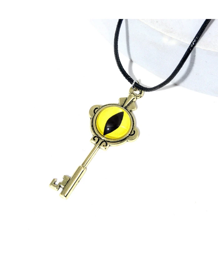 Devil Eye Bronze Key Shape Necklace Halloween Costume Accessories 4 Devil Eye Bronze Key Shape Necklace Halloween Costume Accessories - Image 2