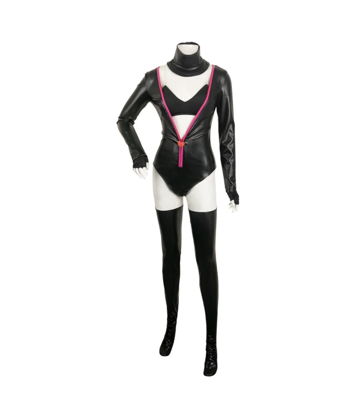 Women Leather Poison Black Leather Sexy Jumpsuit Halloween Costume 3 Women Leather Poison Black Leather Sexy Jumpsuit Halloween Costume