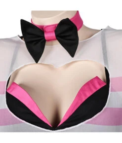 Women Pink And Black Strip Bowtie Bikini Set Swimsuit Halloween Costume 14 Women Pink And Black Strip Bowtie Bikini Set Swimsuit Halloween Costume -Accessories Shop Angel20Dust20Hazbin20Hotel20Original20Design20Women20Pink20And20Black20Bikini20Set20Swimsuit20Cosplay20Costume6 700x823 1