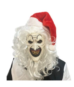 Killer Clown Horror Red Chirstmas Hat Mask Halloween Costume Accessories