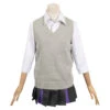 Women Grey Vest White Shirt School Uniform Halloween Costume 2 Women Grey Vest White Shirt School Uniform Halloween Costume -Accessories Shop Asanagi20Yori20Sasayaku20You20ni20Koi20o20Utau20Anime20White20Gray20Uniform20Outfits20Cosplay20Costume20 1 700x823 1