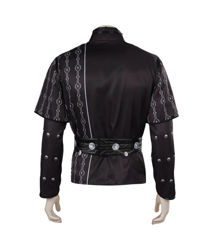 Men Medieval Fantasy Black Top Halloween Costume 4 Men Medieval Fantasy Black Top Halloween Costume - Image 2