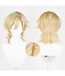 Man Gold Wig Short Hair Halloween Costume Accessories