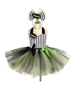 Kids Children Green Witch Tutu Shirt Halloween Costume