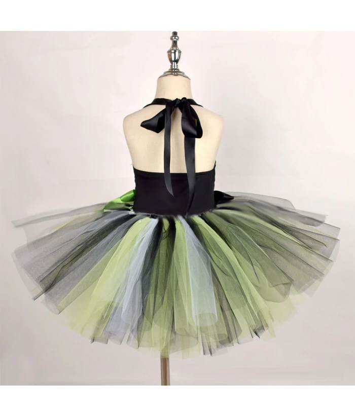 Kids Children Green Witch Tutu Shirt Halloween Costume 6 Kids Children Green Witch Tutu Shirt Halloween Costume - Image 4