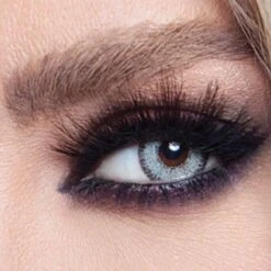 Bella - Husky Gray Green Coloured Contact Lenses(Bella Glow Husky Grey Green 3 Monthly)