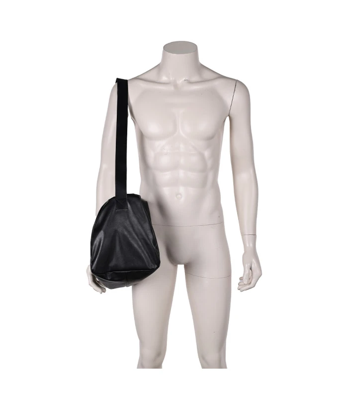 Black Leather Oversized Sporty Shoulder Bag 3 Black Leather Oversized Sporty Shoulder Bag