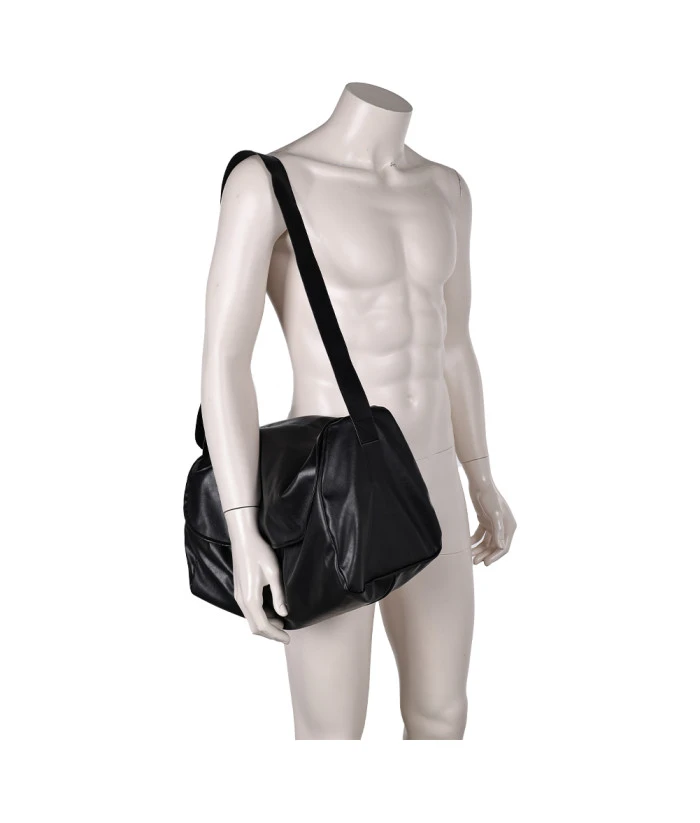 Black Leather Oversized Sporty Shoulder Bag 4 Black Leather Oversized Sporty Shoulder Bag - Image 2