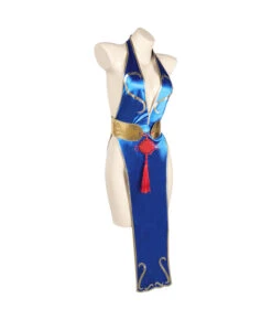 Women Blue Chinese Cheongsam Sexy Lingerie Halloween Costume 10 Women Blue Chinese Cheongsam Sexy Lingerie Halloween Costume -Accessories Shop Chun20Li20Street20Fighter20Cheongsam20Cosplay20Costume204 700x823 1