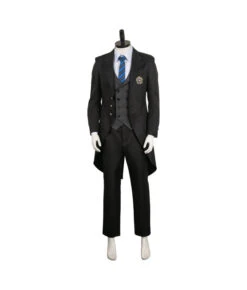 Men Black School Uniform Classic Royal Suit Halloween Costume