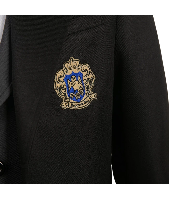 Men Black School Uniform Classic Royal Suit Halloween Costume 8 Men Black School Uniform Classic Royal Suit Halloween Costume - Image 6