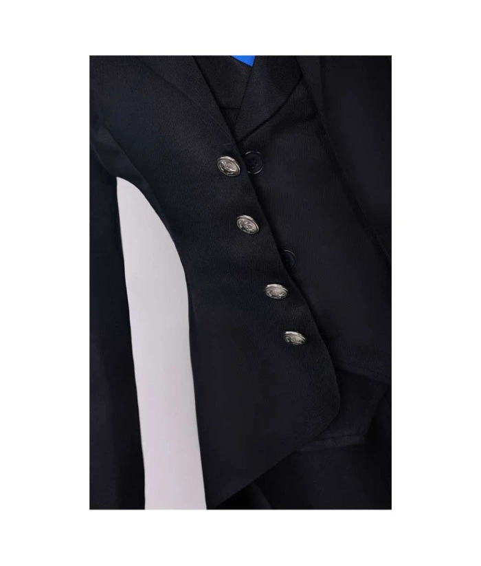Men Black Tuxedo Halloween Stage Costume 7 Men Black Tuxedo Halloween Stage Costume - Image 5