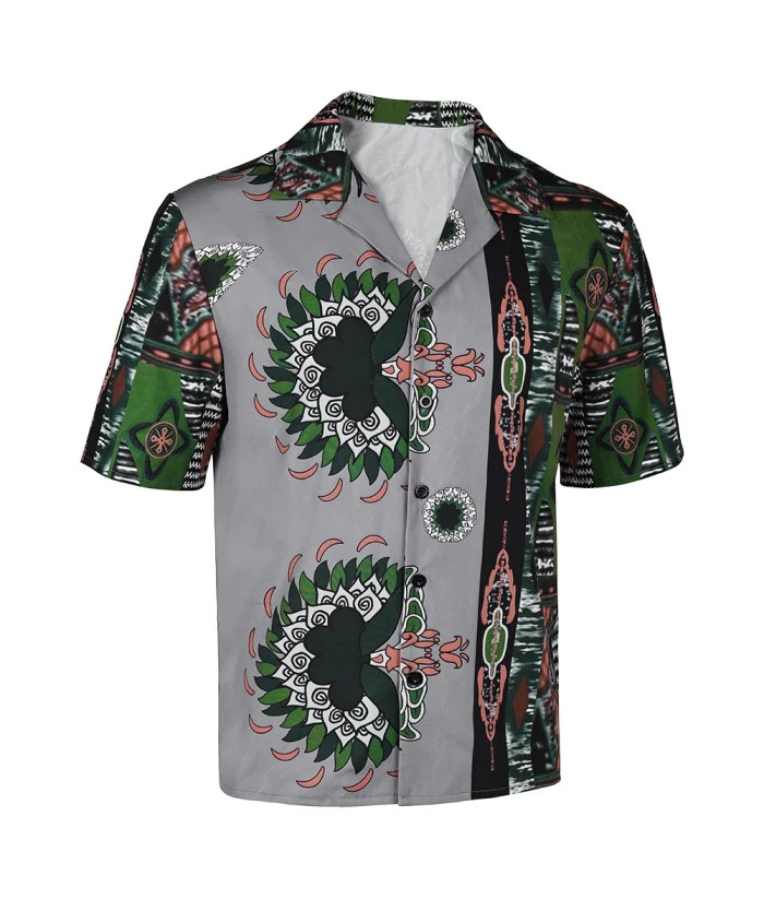 Man Printed Shirt Beach Shirt Casual Outfit 4 Man Printed Shirt Beach Shirt Casual Outfit - Image 2