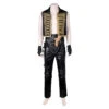 Men Vest Leather Pants 2Pcs Set Apocalypse Style Halloween Costume