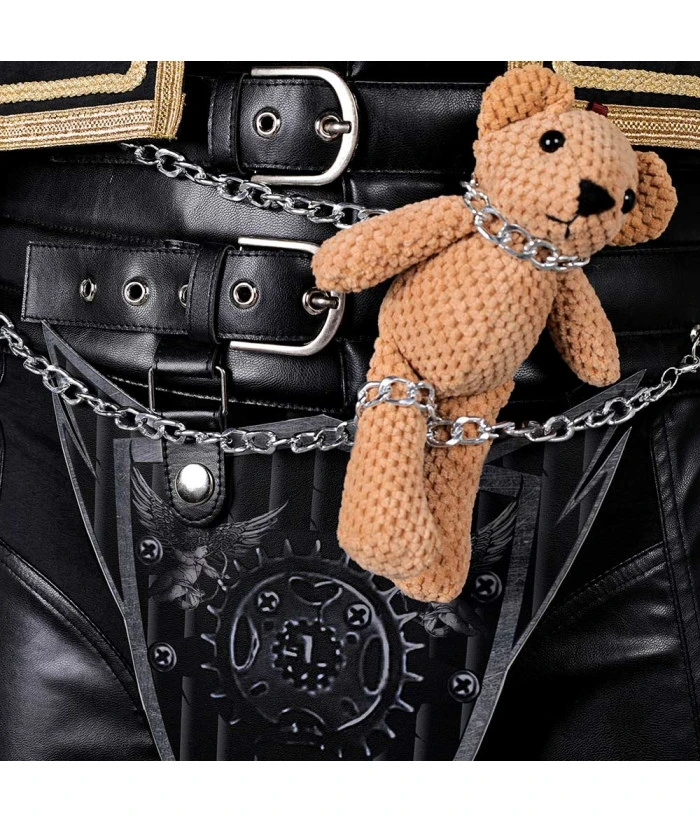 Men Vest Leather Pants 2Pcs Set Apocalypse Style Halloween Costume 8 Men Vest Leather Pants 2Pcs Set Apocalypse Style Halloween Costume - Image 6