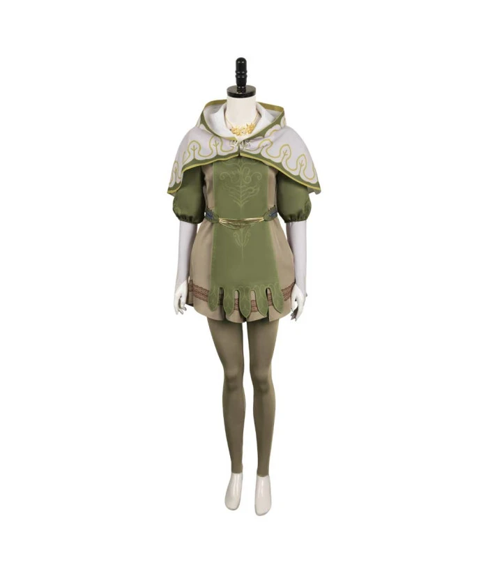 Women Medieval Green Outfit Fullset Mage Fantasy World Halloween Costume 3 Women Medieval Green Outfit Fullset Mage Fantasy World Halloween Costume