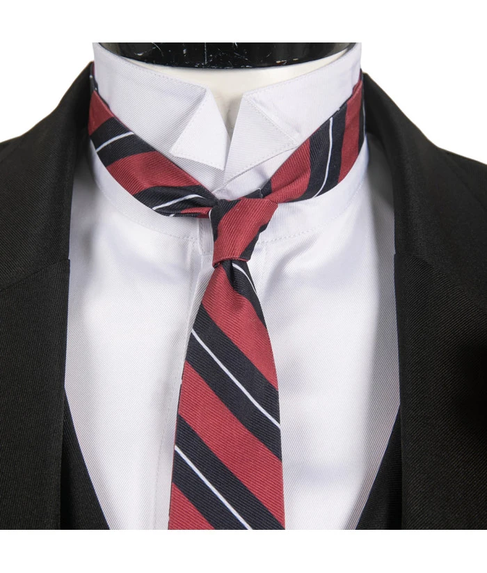 Men Red Vest School Uniform Royal Suit Halloween Costume 7 Men Red Vest School Uniform Royal Suit Halloween Costume - Image 5