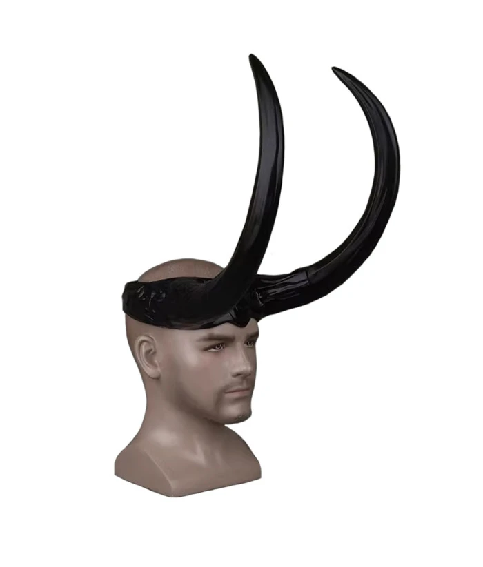 Fantasy Black Long Horn Devil Demon Horn Headband Halloween Costume Accessories 4 Fantasy Black Long Horn Devil Demon Horn Headband Halloween Costume Accessories - Image 2