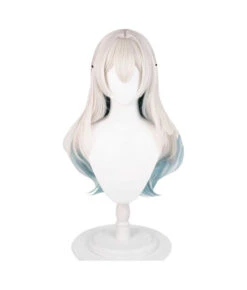 Women White Gradient Wig Long Haie Halloween Costume Accessories