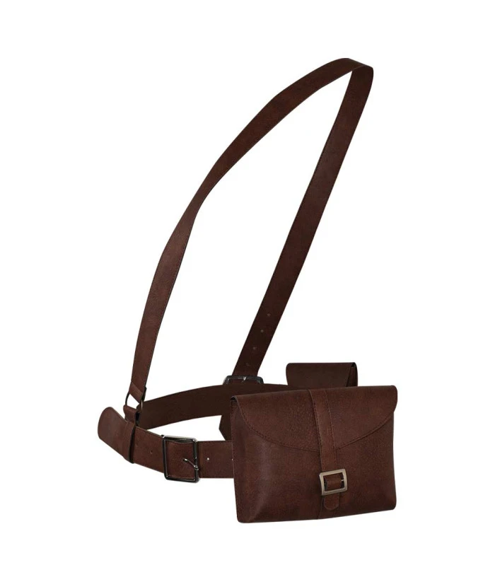 Brown Leather Belt Bag Halloween Costume Accessories 8 Brown Leather Belt Bag Halloween Costume Accessories - Image 6