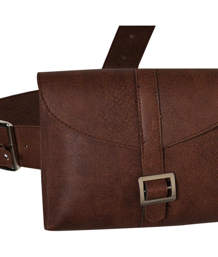 Brown Leather Belt Bag Halloween Costume Accessories 4 Brown Leather Belt Bag Halloween Costume Accessories - Image 2
