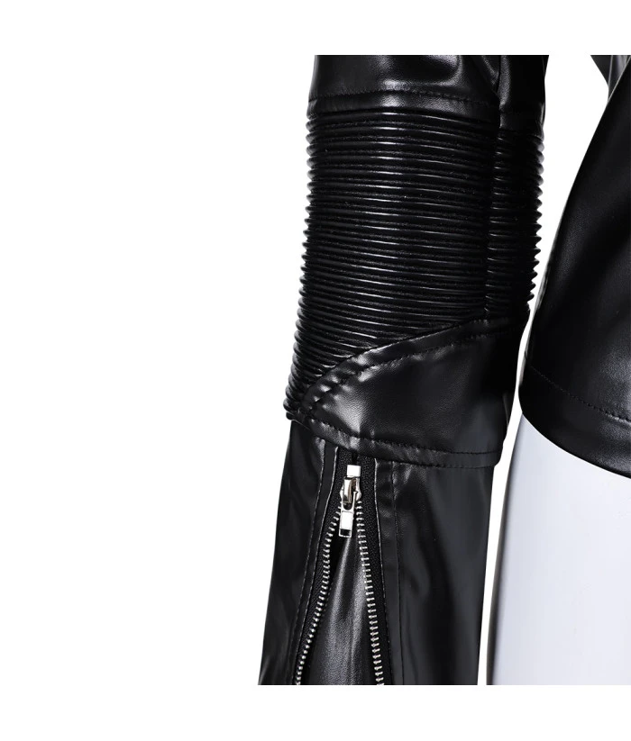 Women Black Leather Jacket 7 Women Black Leather Jacket - Image 5