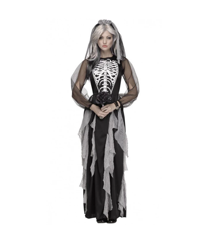 Ghost Bride Senorita Dress Day Of The Dead Women Halloween Costume 3 Ghost Bride Senorita Dress Day Of The Dead Women Halloween Costume
