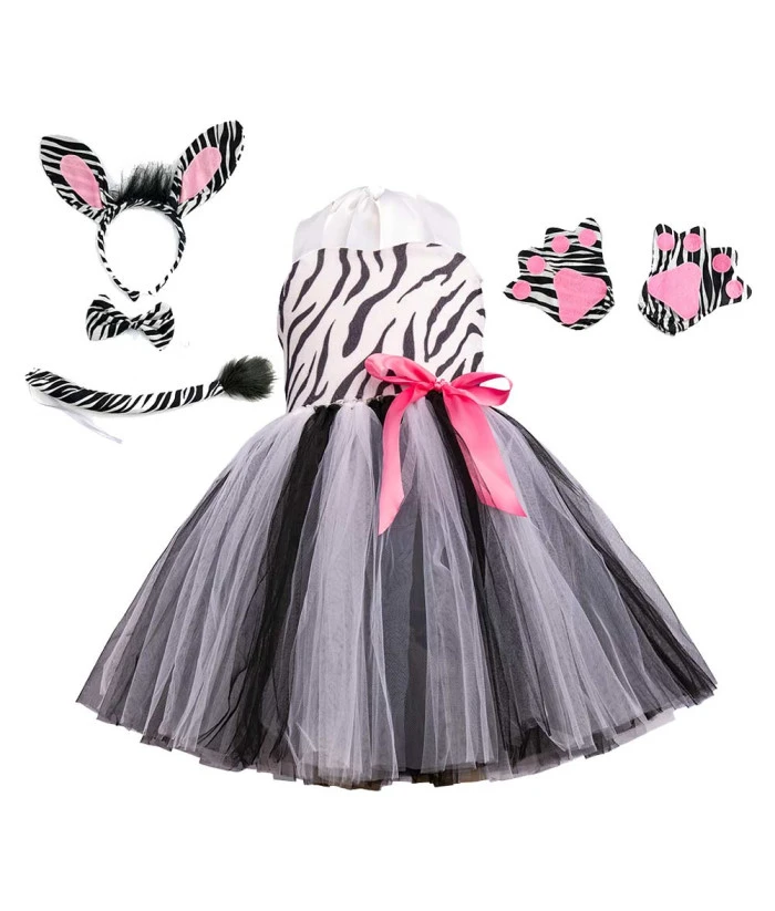 Girls Children Kids Animal Tutu Skirt Full Set Costume 4 Girls Children Kids Animal Tutu Skirt Full Set Costume - Image 2