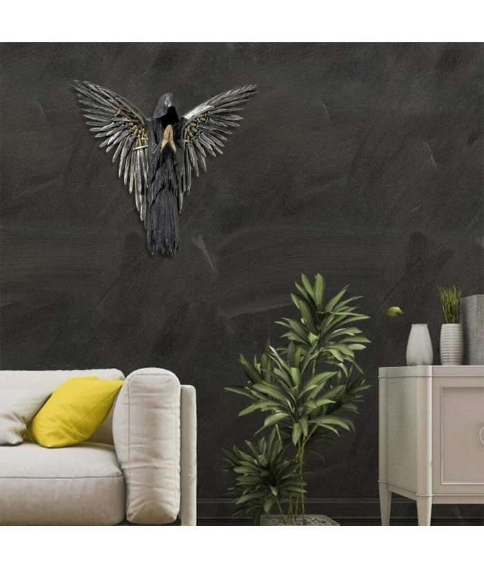 Gothic Angel Sculpture Wall Pendant Horror Haunted House Halloween Decoration 6 Gothic Angel Sculpture Wall Pendant Horror Haunted House Halloween Decoration - Image 4