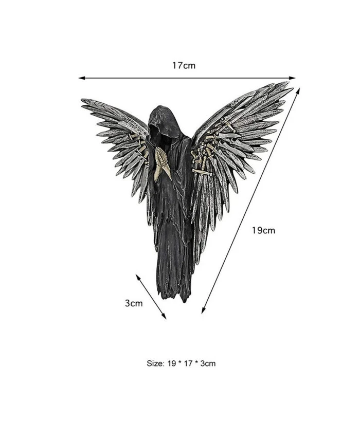 Gothic Angel Sculpture Wall Pendant Horror Haunted House Halloween Decoration 7 Gothic Angel Sculpture Wall Pendant Horror Haunted House Halloween Decoration - Image 5