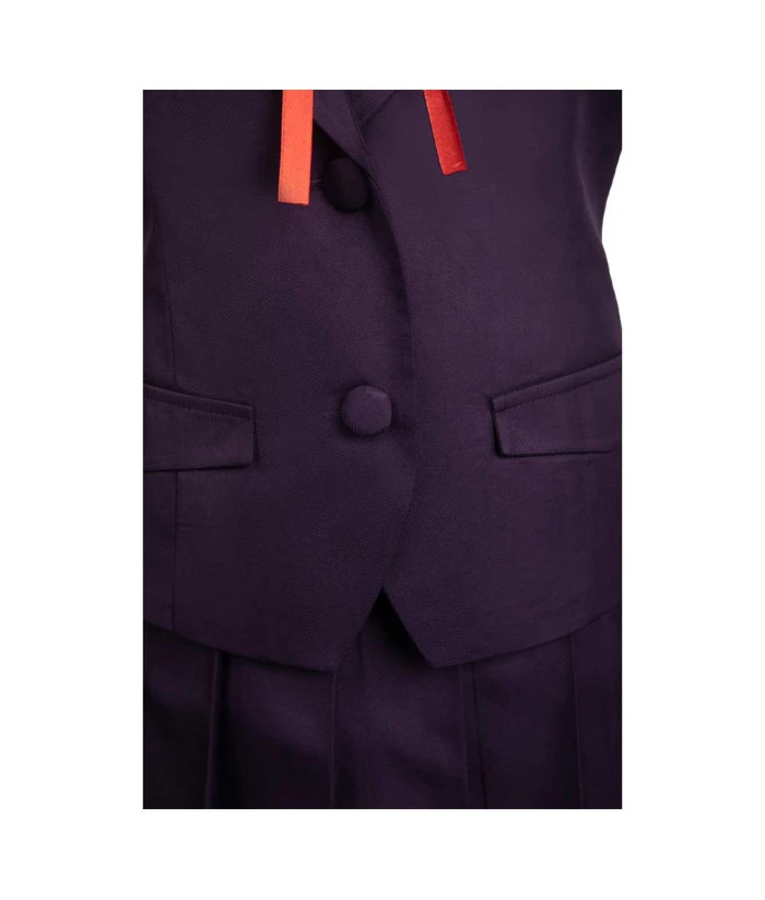 Women Claret School Uniform Suit JK Girl Halloween Costume 8 Women Claret School Uniform Suit JK Girl Halloween Costume - Image 6