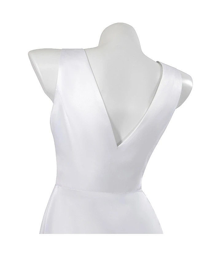 Women White Wedding Dress Short Dress Costume 8 Women White Wedding Dress Short Dress Costume - Image 6