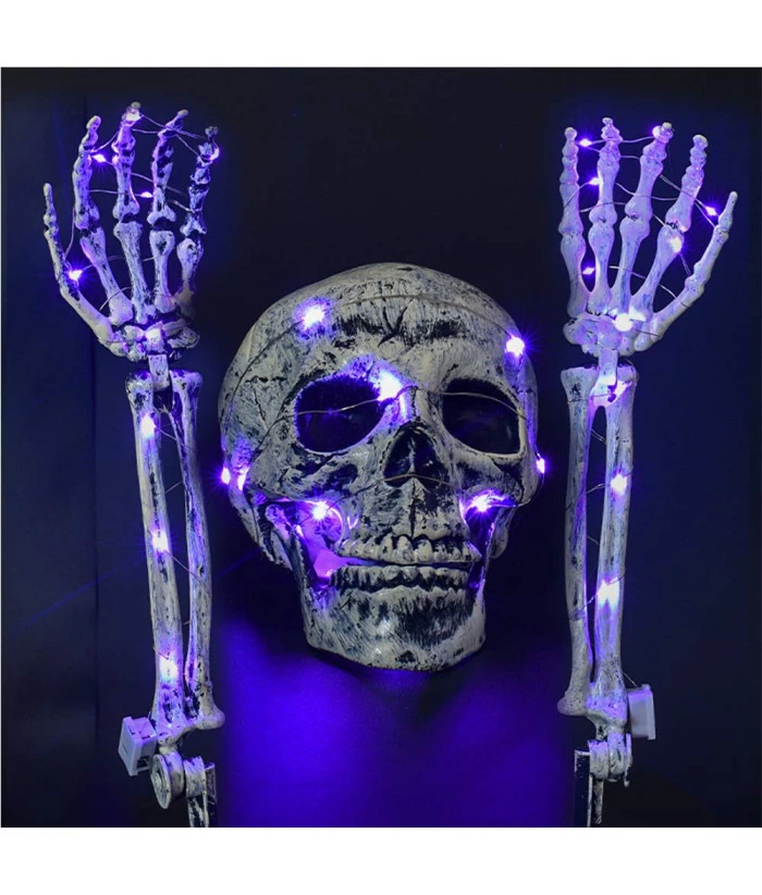 Haunted House Skull Hand Decoration 3Pcs Set Halloween Prop 8 Haunted House Skull Hand Decoration 3Pcs Set Halloween Prop - Image 6