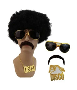 1980s Hippie 4Pcs Set Halloween Costume Accessories