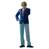 Men Dark Blue School Uniform Red Tie Slim Fit JK Uniform Halloween Costume