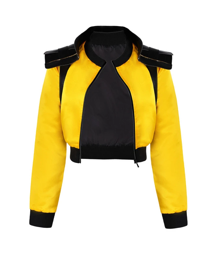 Women Yellow Short Jacket Sci-Fi Halloween Costume 3 Women Yellow Short Jacket Sci-Fi Halloween Costume