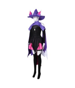 Women Black Slimming Shape Jumpsuit Cloak Witch Hat Fullset Halloween Costume -Accessories Shop Katress20Palworld20Game20Women20Purple20Outfits20Cosplay20Costume2 700x823 1