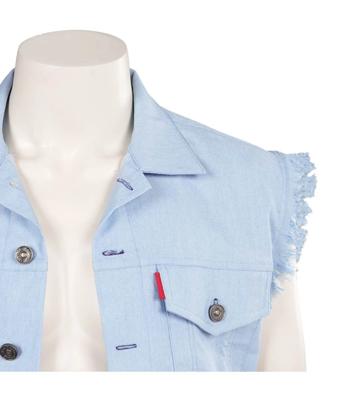 Men Blue Denim Vest Pants Fullset Outfit 7 Men Blue Denim Vest Pants Fullset Outfit - Image 5