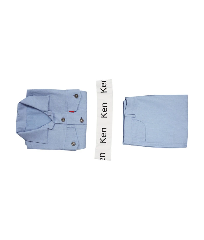 Men Blue Denim Vest Pants Fullset Outfit 9 Men Blue Denim Vest Pants Fullset Outfit - Image 7