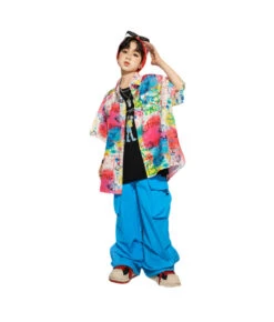 Kids Children Hip-Hop Shirt Short-Sleeved Outfit