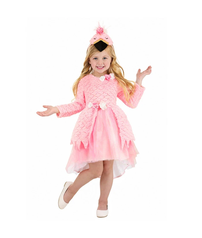Kids Children Animal Flamingo Pink Outfit Halloween Performance Stage Cosplay Costume 3 Kids Children Animal Flamingo Pink Outfit Halloween Performance Stage Cosplay Costume