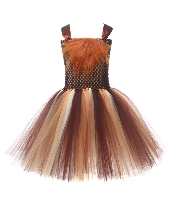 Kids Animal Lion Tutu Skirt Girl Halloween Costume 4 Kids Animal Lion Tutu Skirt Girl Halloween Costume - Image 2
