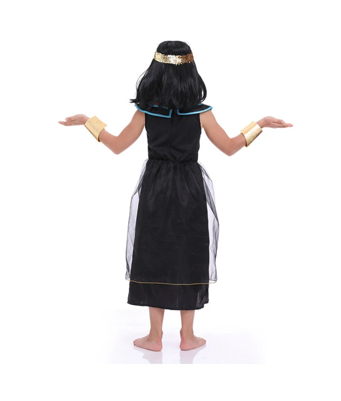 Kids Children Egyptian Queen Outfit Halloween Costume 4 Kids Children Egyptian Queen Outfit Halloween Costume - Image 2