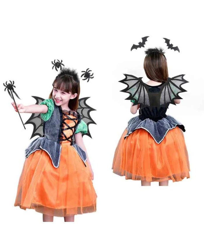 Devil Wings Set Black Skeleton Spider Bat Kids Halloween Costume Accessories 6 Devil Wings Set Black Skeleton Spider Bat Kids Halloween Costume Accessories - Image 4