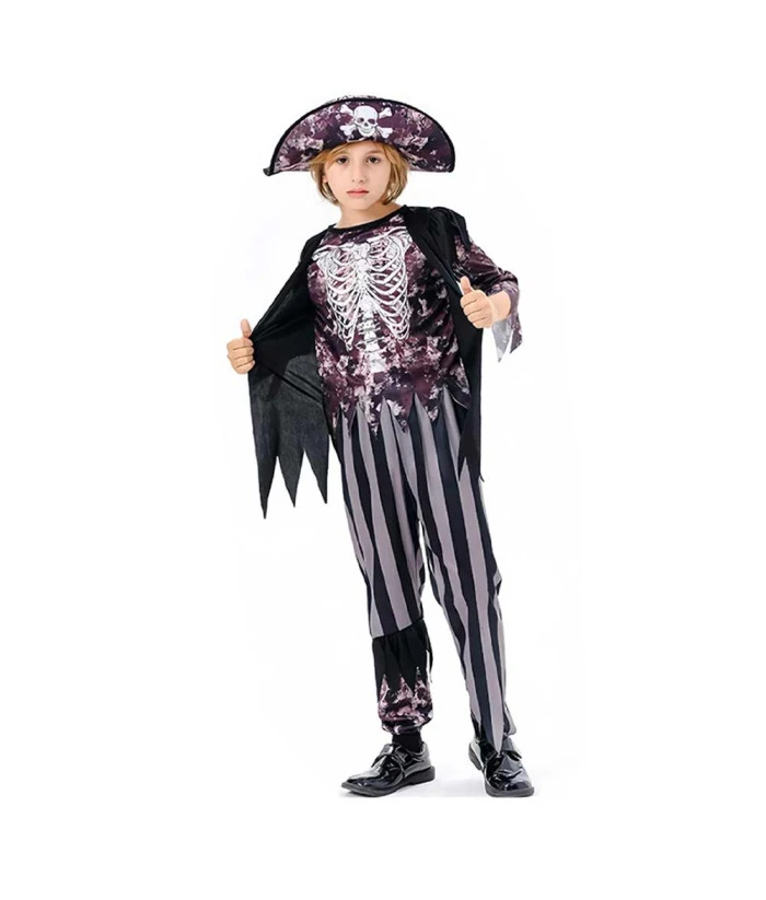 Kids Children Boy Printed Outfit Pirate Halloween Costume 6 Kids Children Boy Printed Outfit Pirate Halloween Costume - Image 4