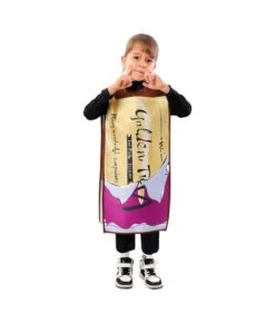 Kids Children Chocolate Overalls Golden Ticket Halloween Costume