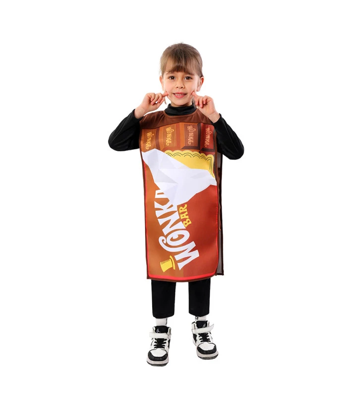 Kids Children Chocolate Overalls Golden Ticket Halloween Costume 6 Kids Children Chocolate Overalls Golden Ticket Halloween Costume - Image 4