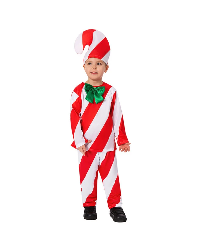 Kids Children Christmas Candy Cane Outfit Halloween Costume 8 Kids Children Christmas Candy Cane Outfit Halloween Costume - Image 6